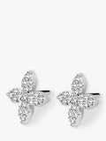 DPT Antwerp floral diamond stud earrings 0.8cm - British product