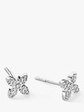 DPT Antwerp floral diamond stud earrings 0.8cm - British product