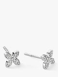 DPT Antwerp floral diamond stud earrings 0.8cm - British product