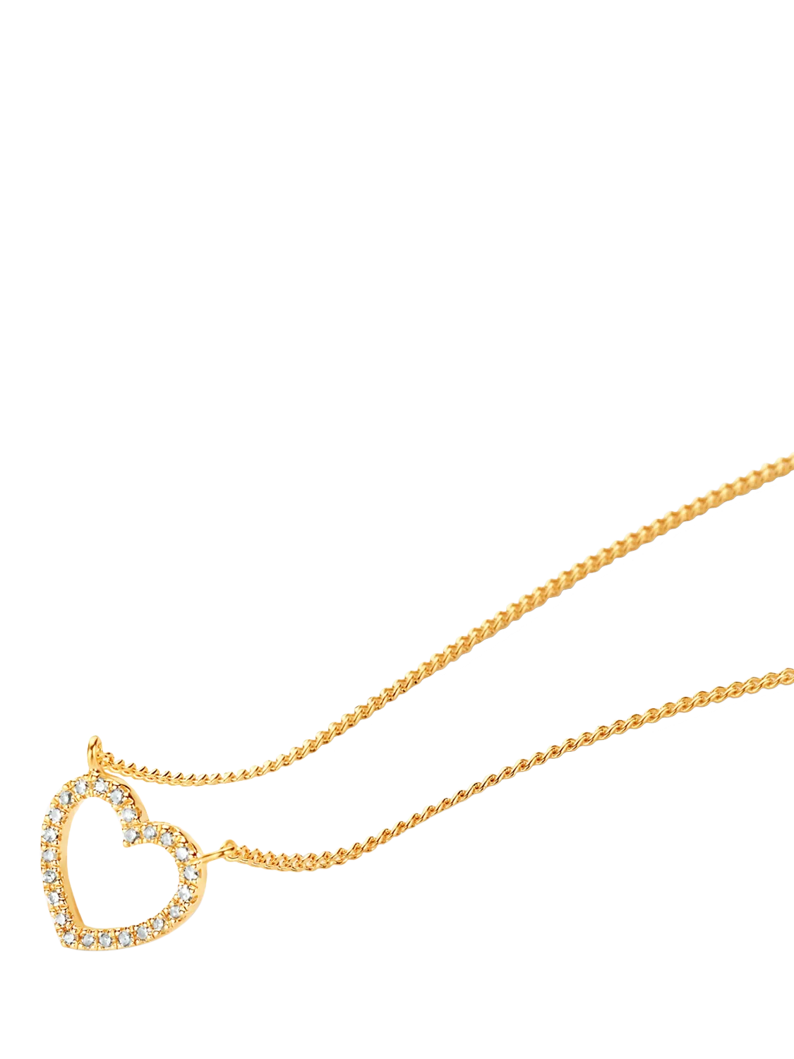 DPT Antwerp gold heart of diamonds pendant necklace - British product