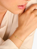 DPT Antwerp floral diamond bracelet in silver, imported from the UK