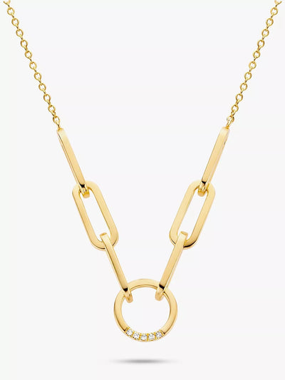 John Lewis DPT Antwerp Break Away Diamond Link Necklace Gold 40-45cm- Buy online at McGrocer