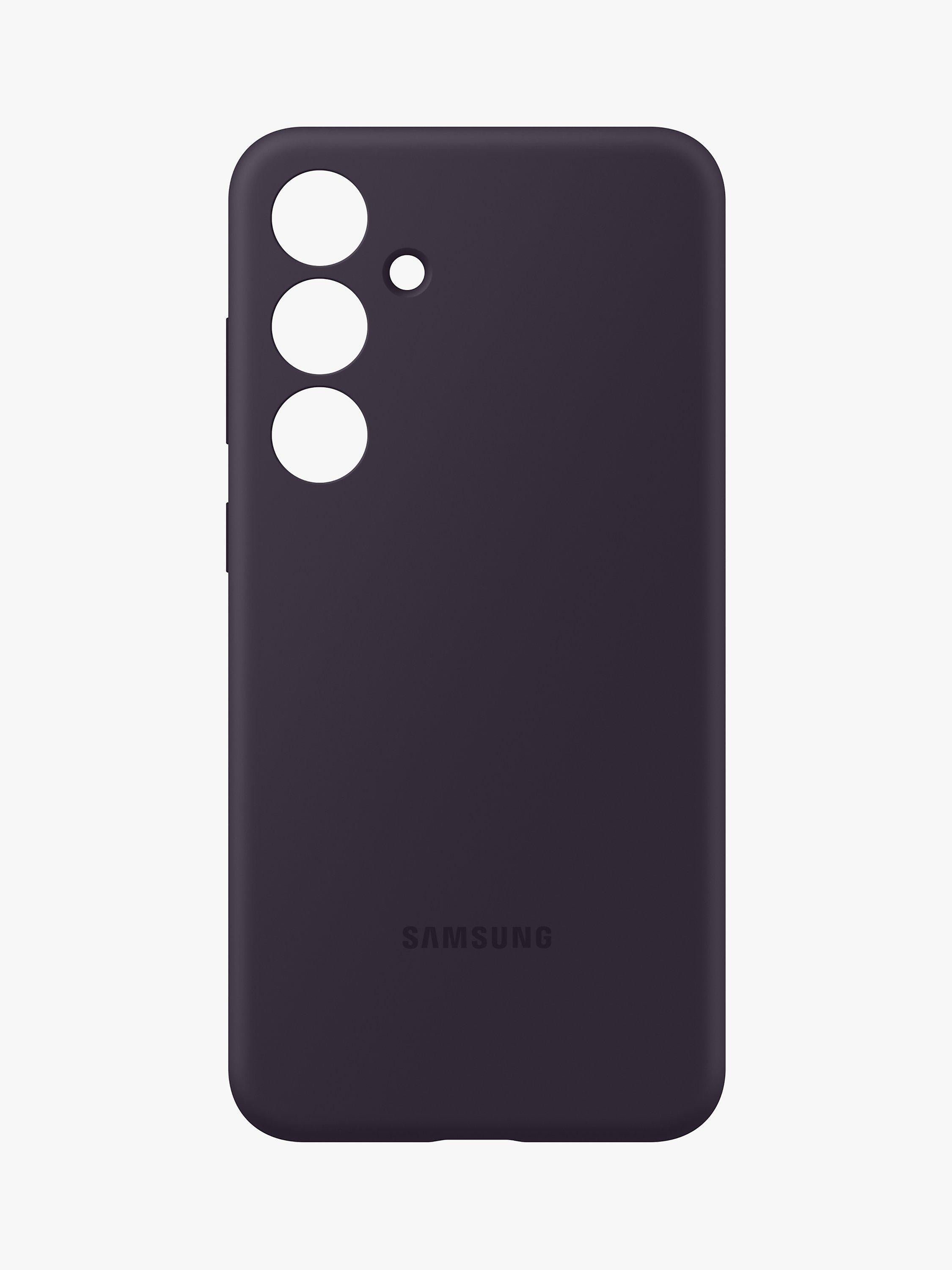 Samsung Silicone Case Dark Violet for Galaxy S24+, imported from the UK