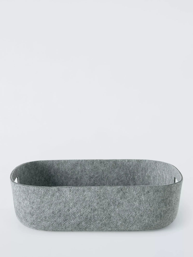 John Lewis felt storage tray in grey, 34x46x12cm, UK version