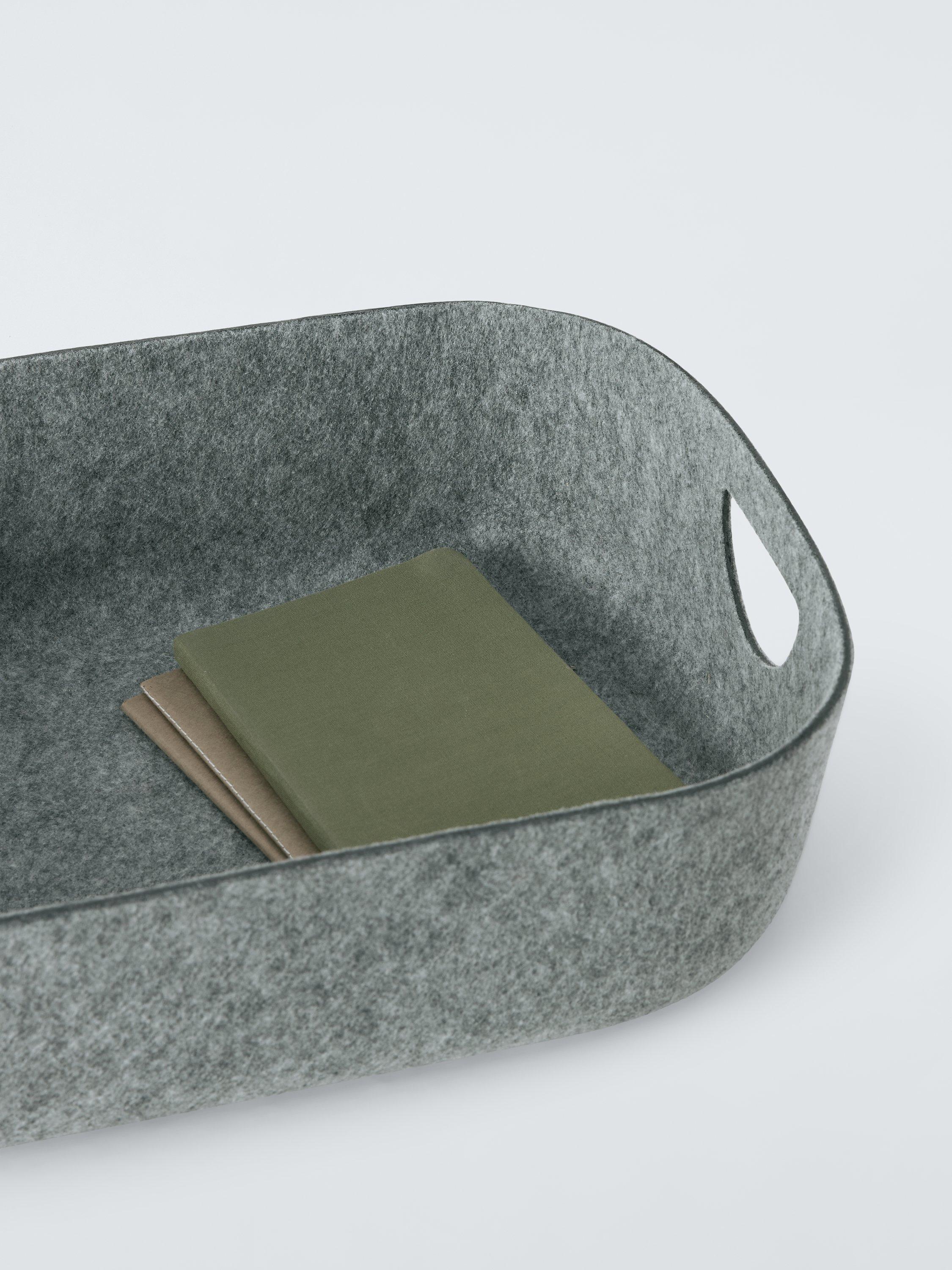 John Lewis felt storage tray in grey, 34x46x12cm, UK version