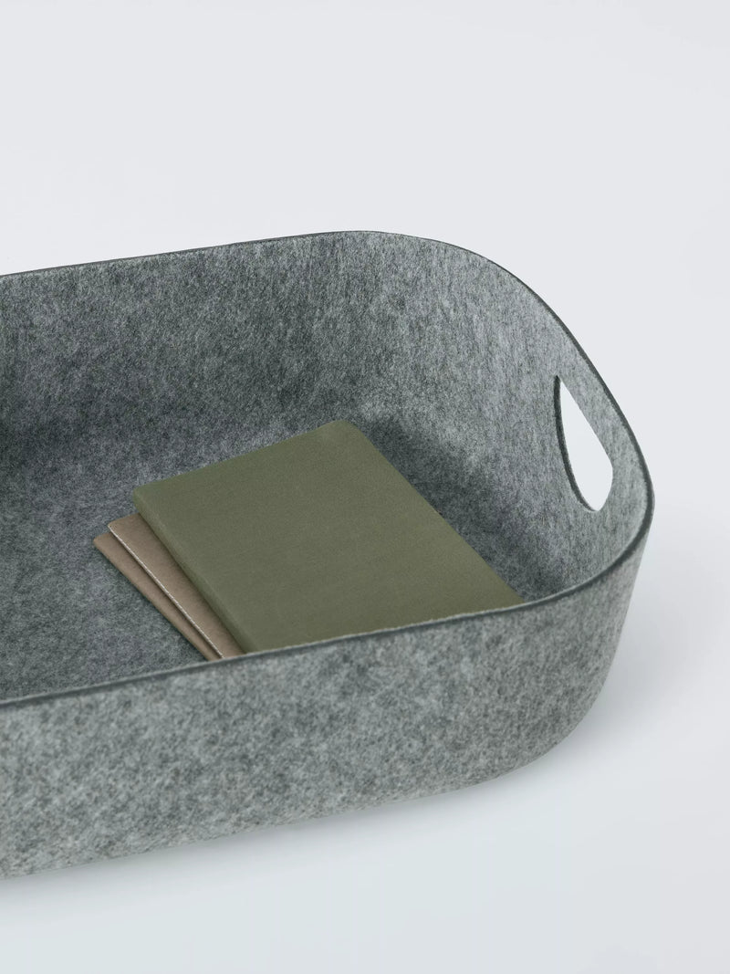 John Lewis felt storage tray in grey, 34x46x12cm, UK version