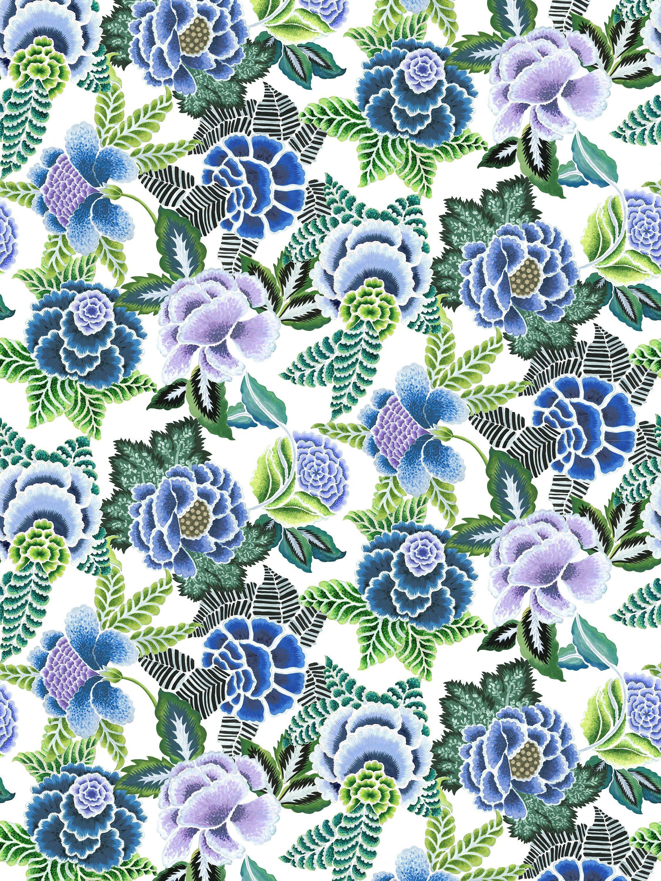 Designers Guild Rose De Damas floral cotton furnishing fabric, UK version