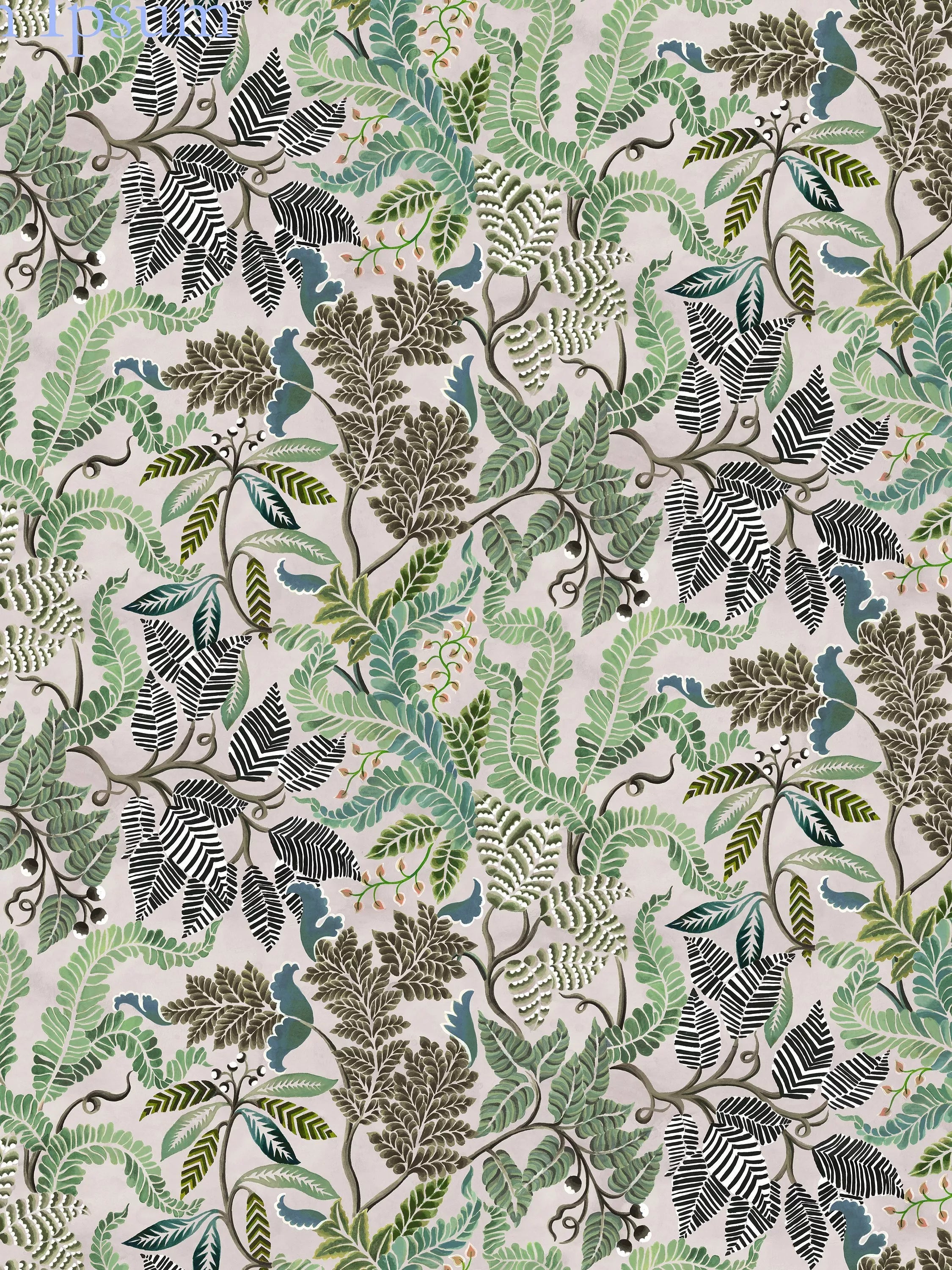Designers Guild Fougere printed furnishing fabric, UK version