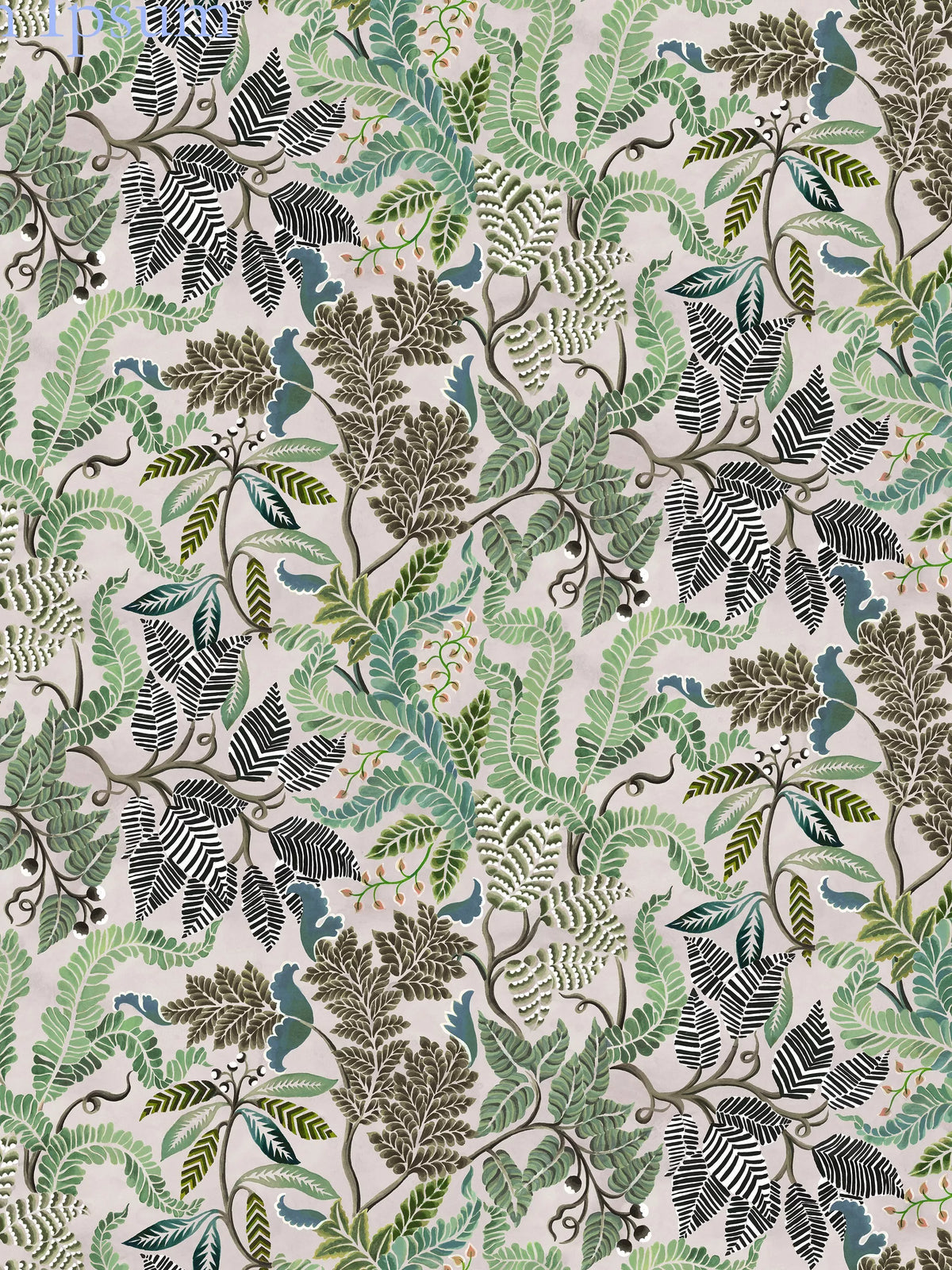 Designers Guild Fougere printed furnishing fabric, UK version