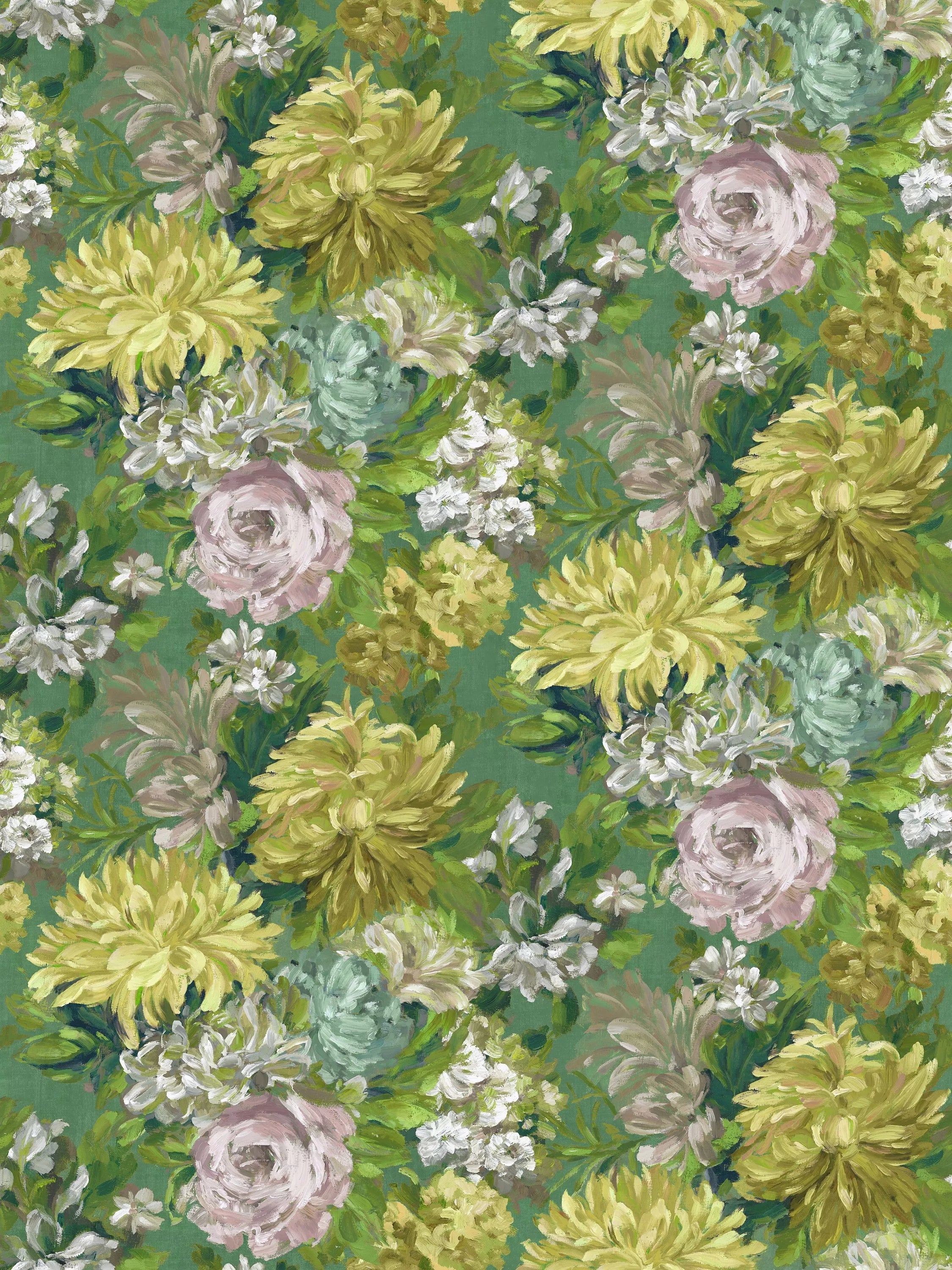 Designers Guild Rose De Damas floral cotton furnishing fabric, UK version