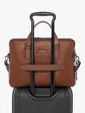 TUMI Sycamore leather briefcase cognac slim, imported from the UK