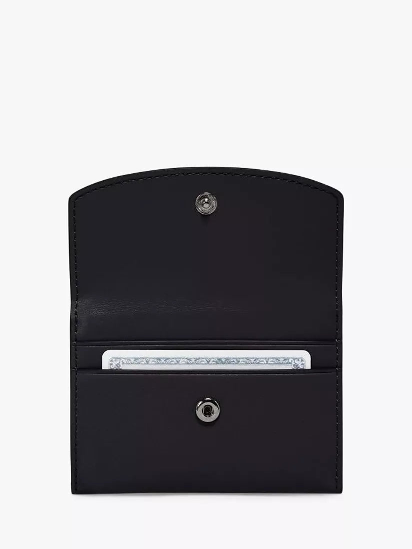 TUMI flap card leather case black (British brand)
