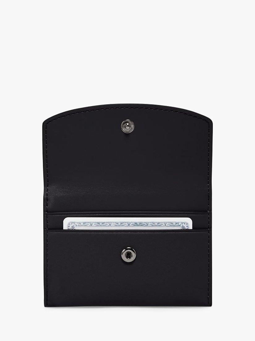 TUMI flap card leather case black (British brand)