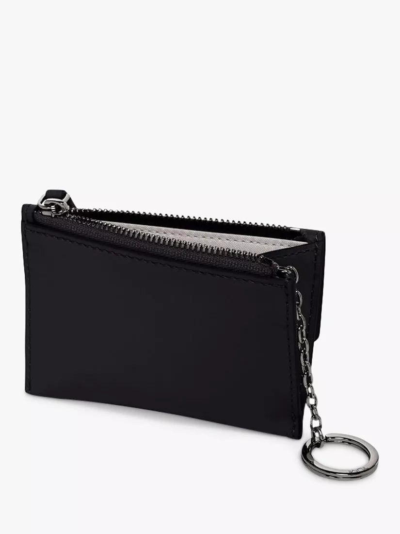 TUMI flap card leather case black (British brand)