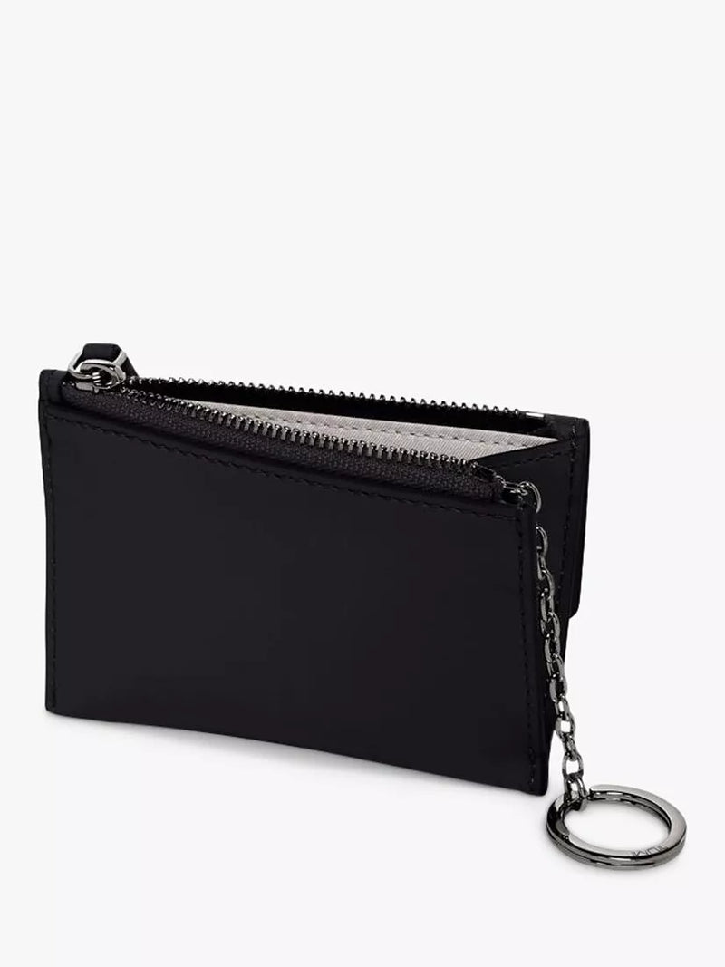 TUMI flap card leather case black (British brand)
