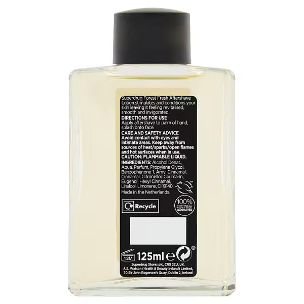 Superdrug Forest Fresh after shave bottle 125ml (British brand)