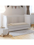 Little Acorns Traditional Sleigh Cot White, UK version