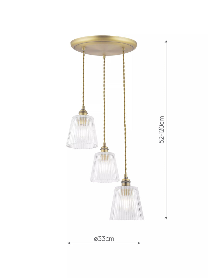 Laura Ashley pendant cluster light antique bronze, UK version