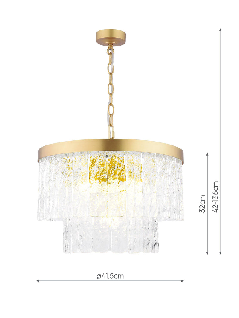 Laura Ashley Durnsford 4 arm chandelier matt antique brass (British brand)