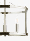 Laura Ashley polished nickel semi flush ceiling light (British brand)