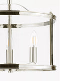 Laura Ashley polished nickel semi flush ceiling light (British brand)