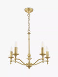 Laura Ashley 5-arm chandelier matt antique brass - UK version