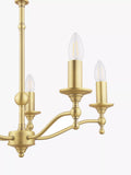 Laura Ashley 5-arm chandelier matt antique brass - UK version