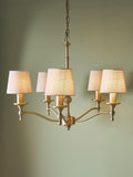 Laura Ashley 5-arm chandelier matt antique brass - UK version