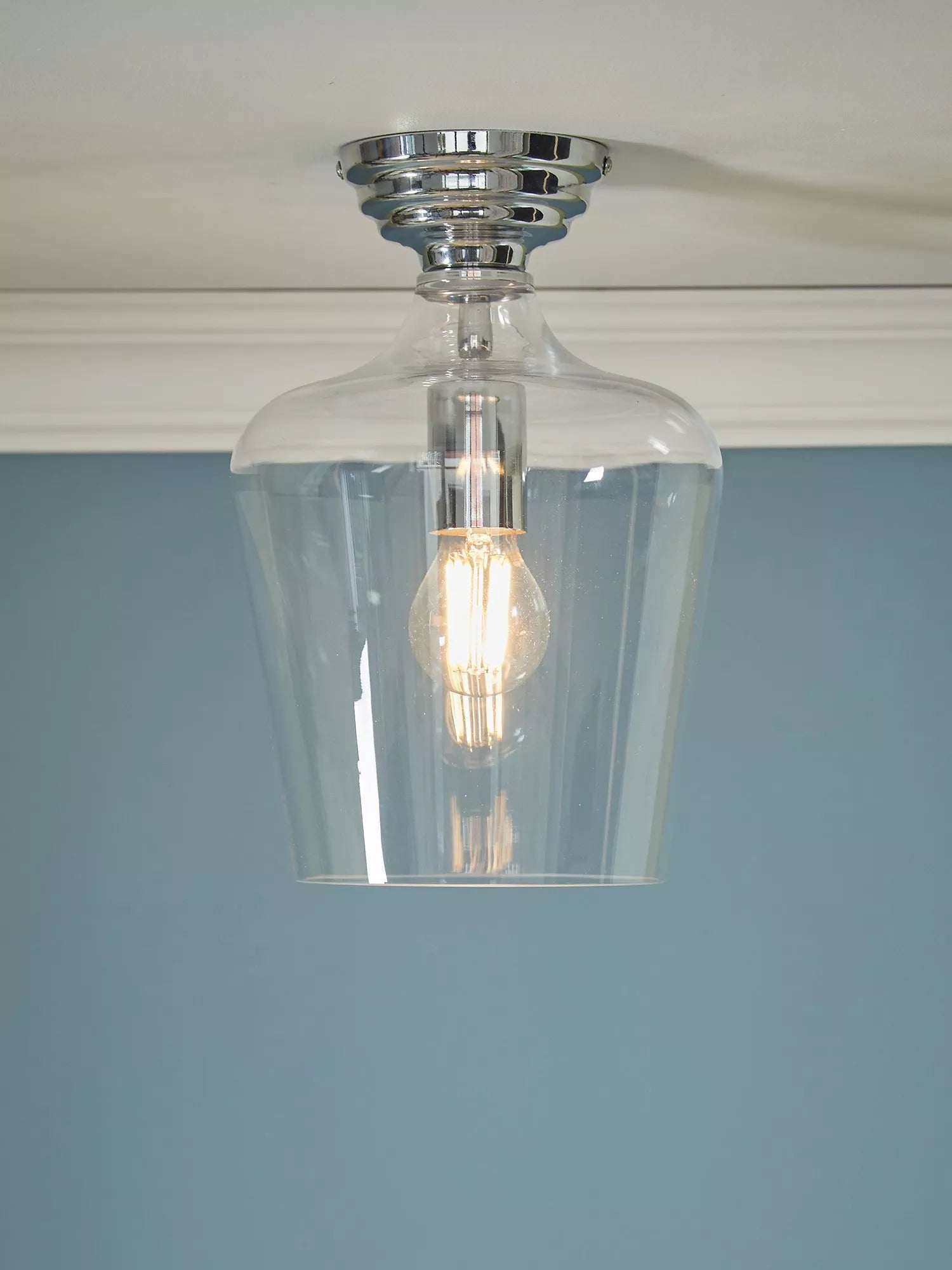 Laura Ashley Ockley semi flush ceiling light, imported from the UK