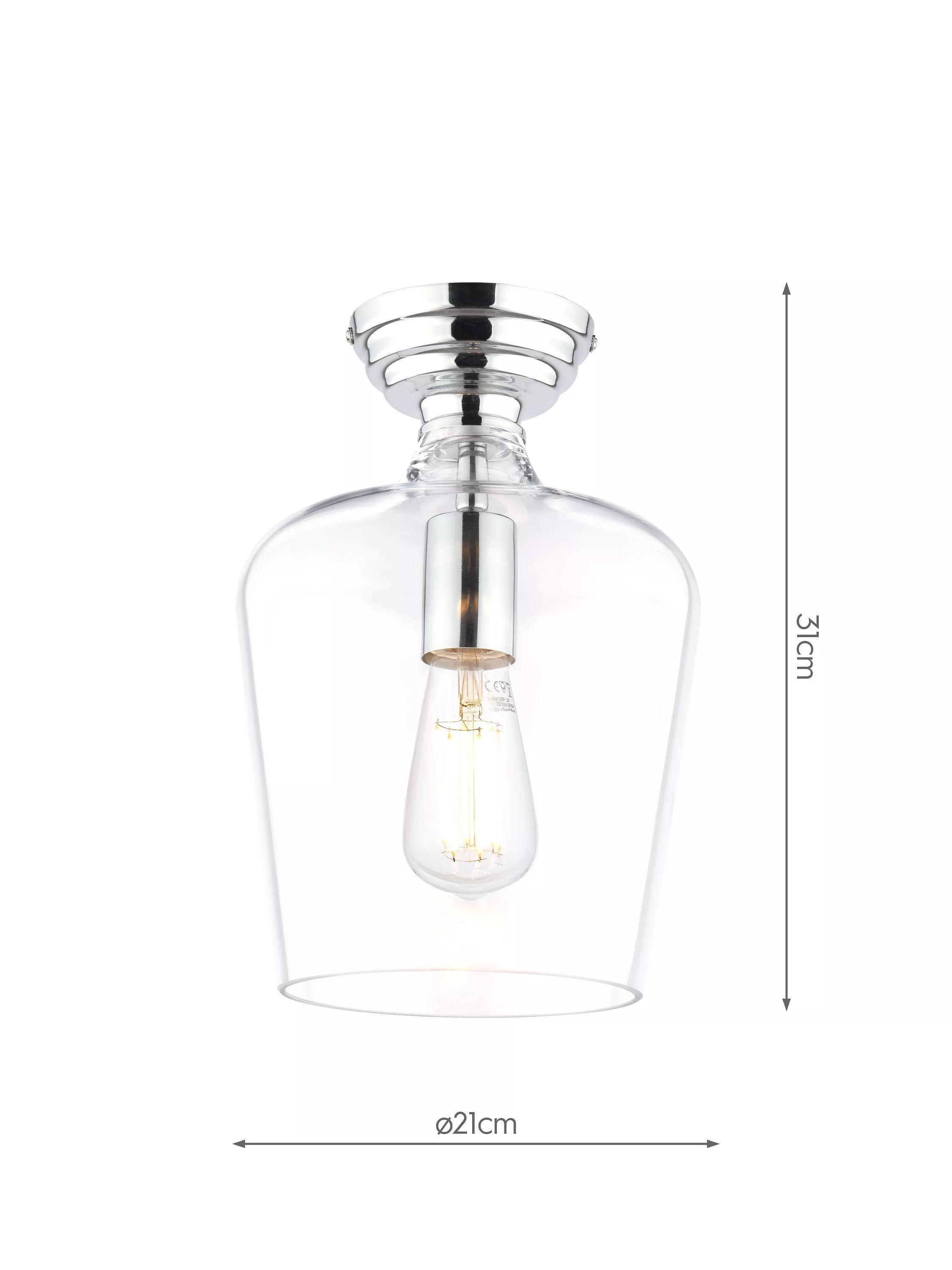 Laura Ashley Ockley semi flush ceiling light, imported from the UK