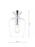 Laura Ashley Ockley semi flush ceiling light, imported from the UK