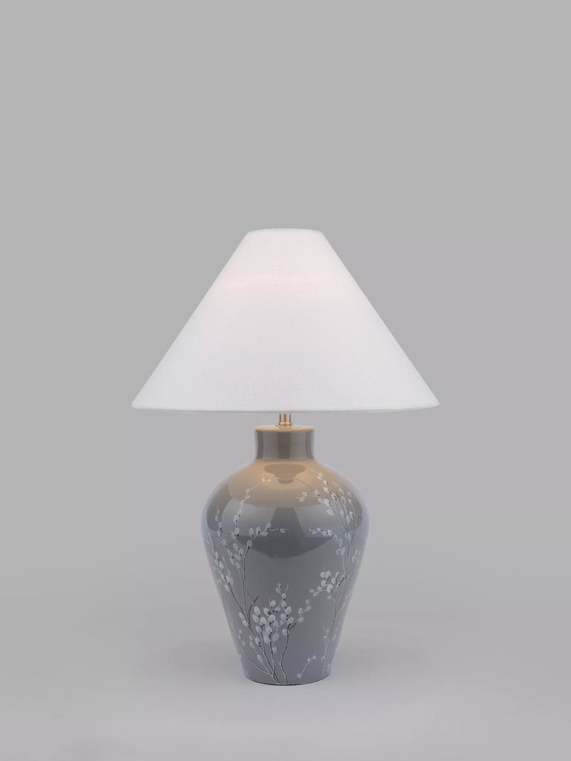 Laura Ashley Pussy Willow ceramic table lamp grey medium - British product