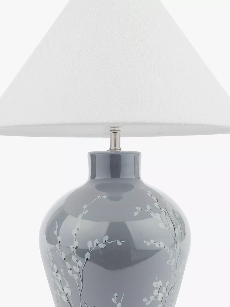 Laura Ashley Pussy Willow ceramic table lamp grey medium - British product