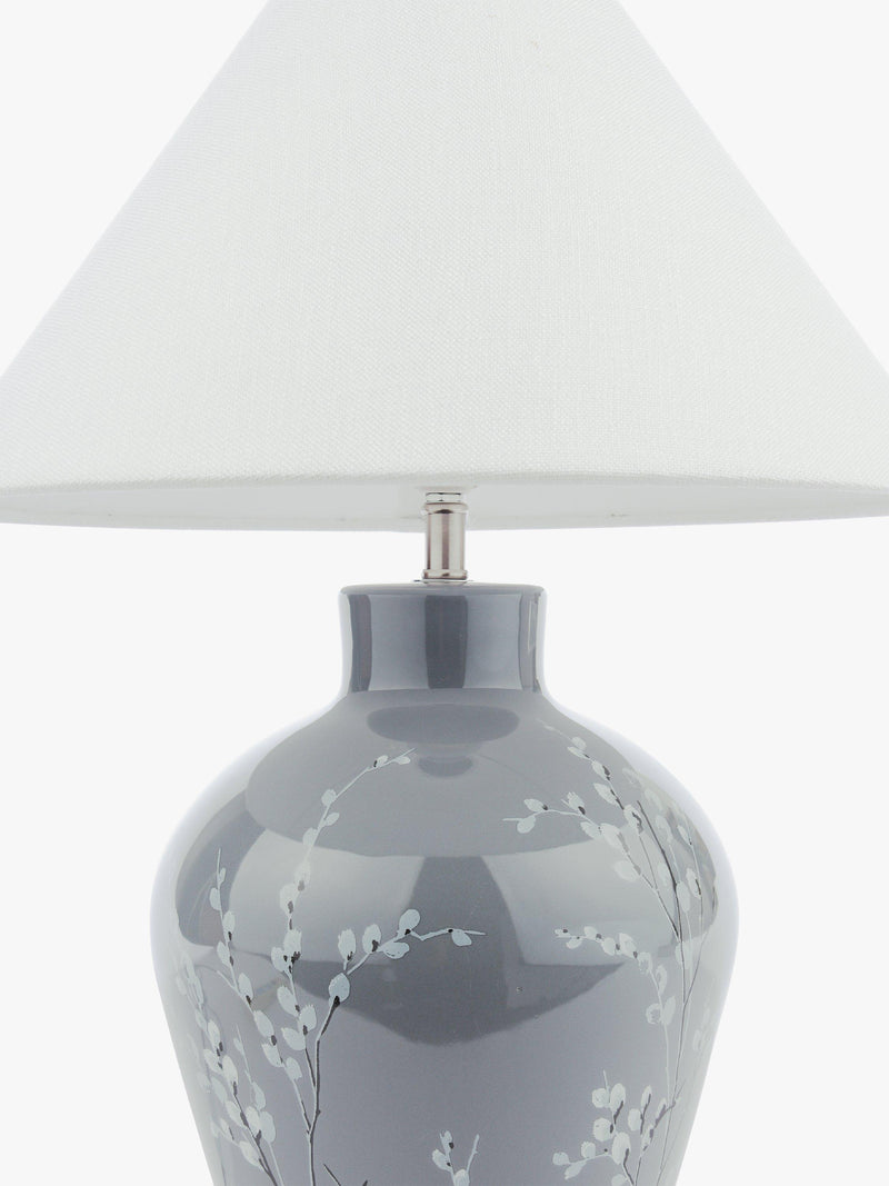 Laura Ashley Pussy Willow ceramic table lamp grey medium - British product