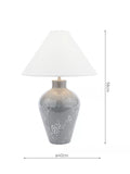 Laura Ashley Pussy Willow ceramic table lamp grey medium - British product