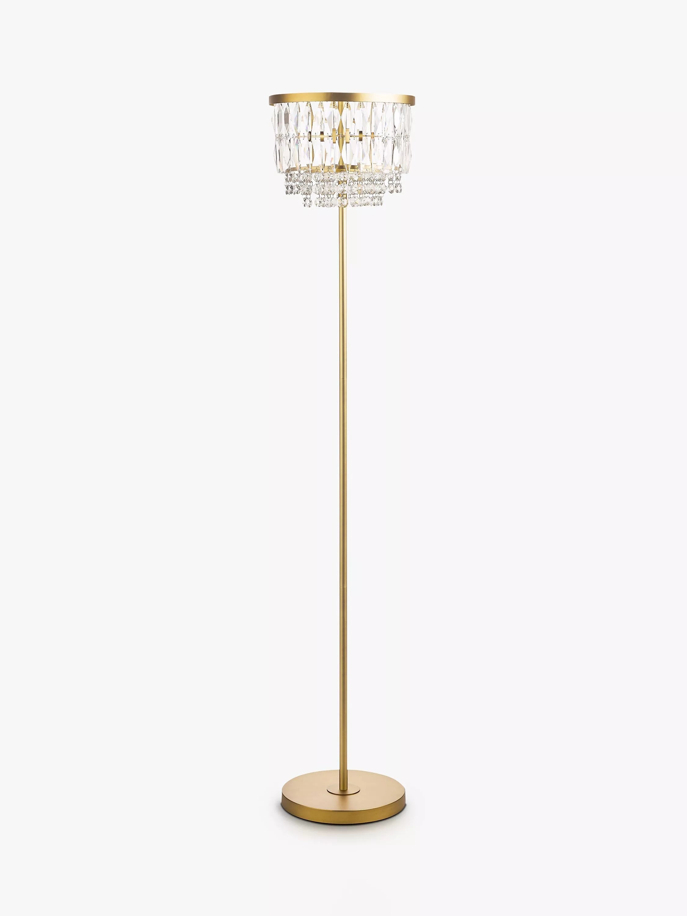 Laura Ashley Rhosill floor lamp matt antique brass 158cm, imported from the UK