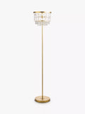 Laura Ashley Rhosill floor lamp matt antique brass 158cm, imported from the UK