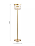 Laura Ashley Rhosill floor lamp matt antique brass 158cm, imported from the UK