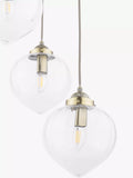 Laura Ashley Whitham 3-light cluster pendant light fluted glass, UK version