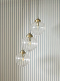 Laura Ashley Whitham 3-light cluster pendant light fluted glass, UK version