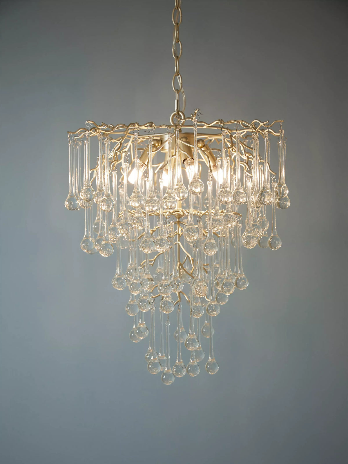 Laura Ashley Willow crystal chandelier champagne satin (British brand)