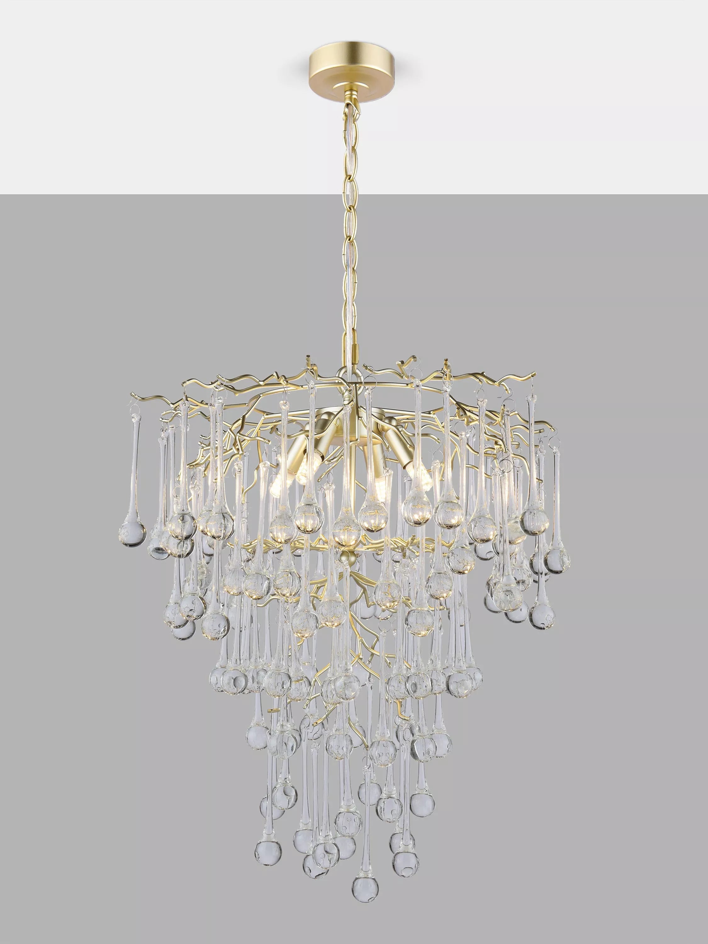 Laura Ashley Willow crystal chandelier champagne satin (British brand)