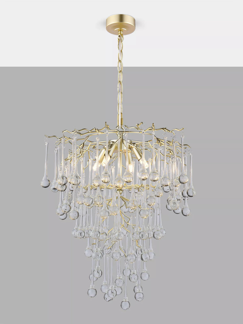 Laura Ashley Willow crystal chandelier champagne satin (British brand)