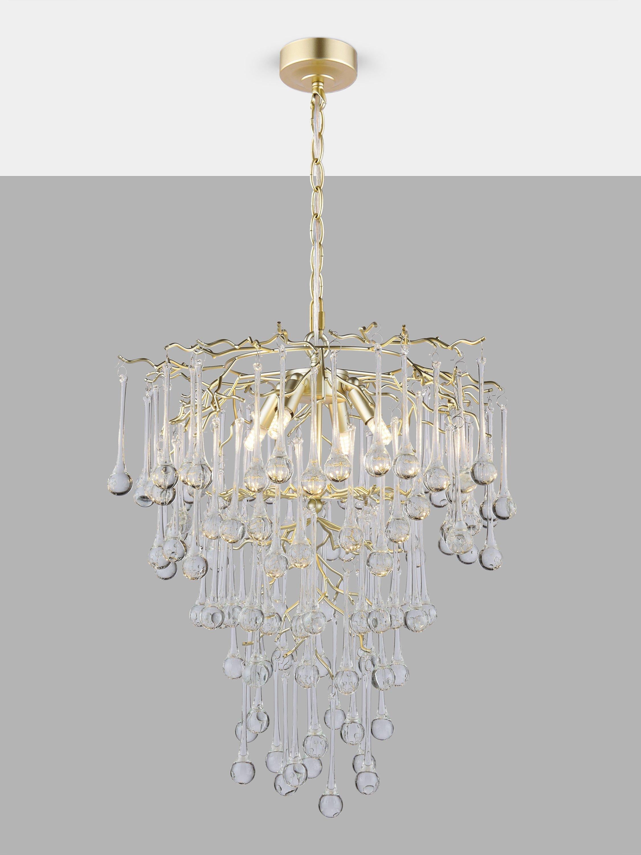 Laura Ashley Willow crystal chandelier champagne satin (British brand)