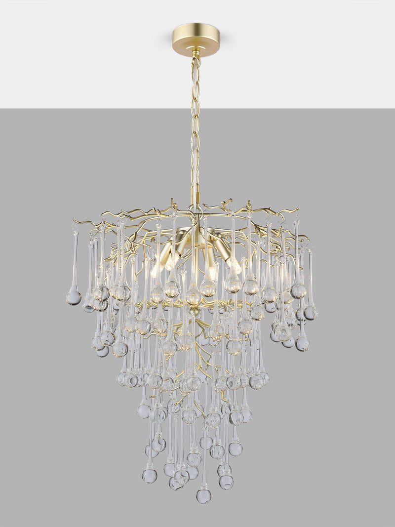 Laura Ashley Willow crystal chandelier champagne satin (British brand)