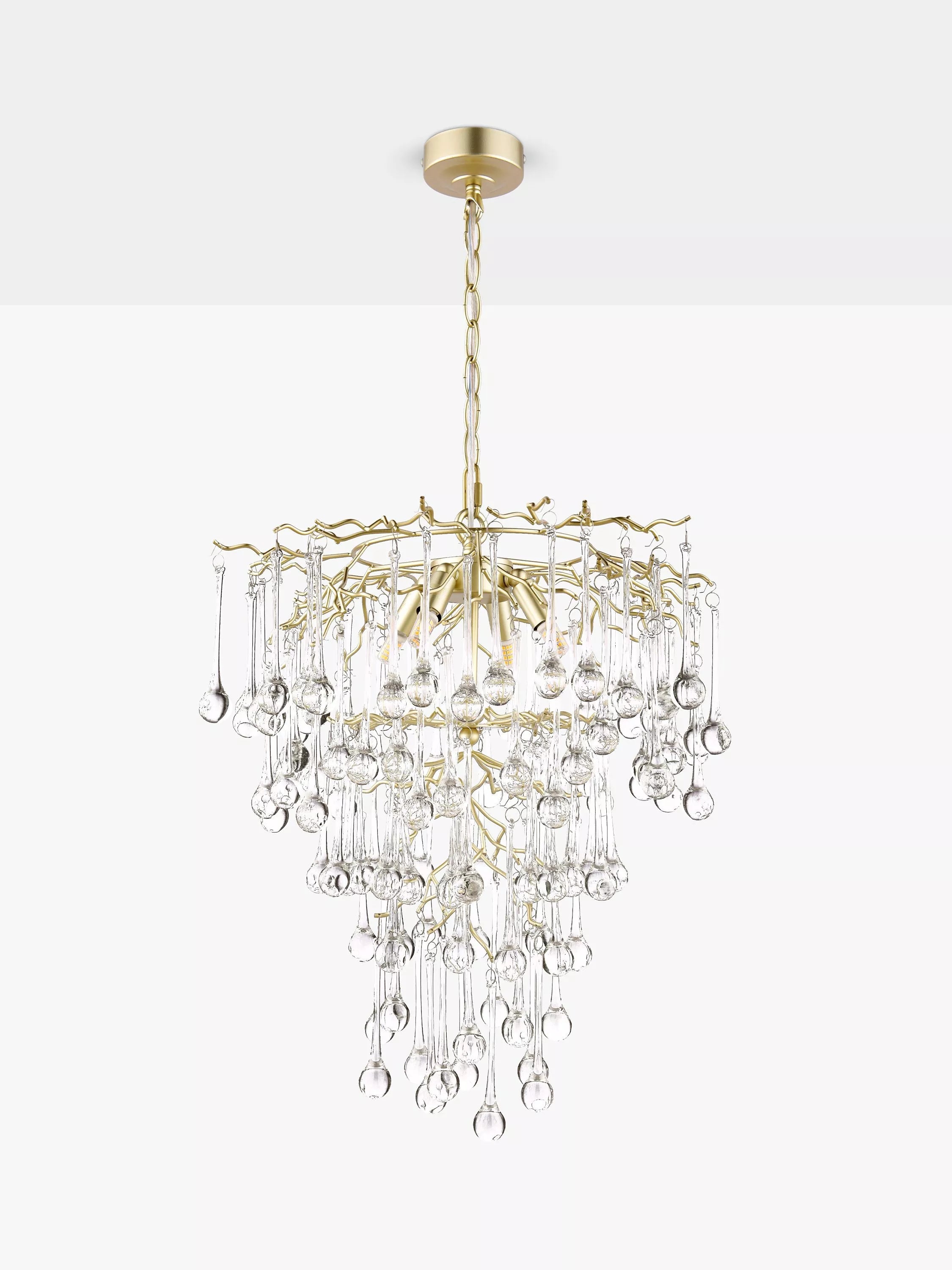 Laura Ashley Willow crystal chandelier champagne satin (British brand)