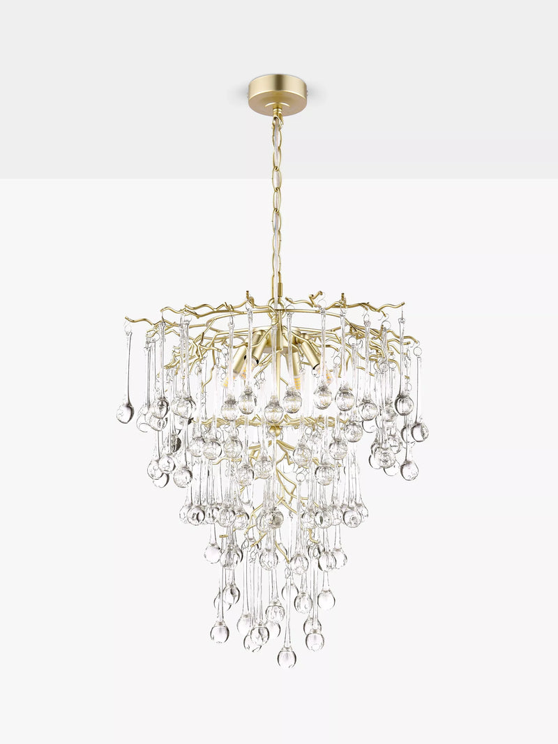 Laura Ashley Willow crystal chandelier champagne satin (British brand)