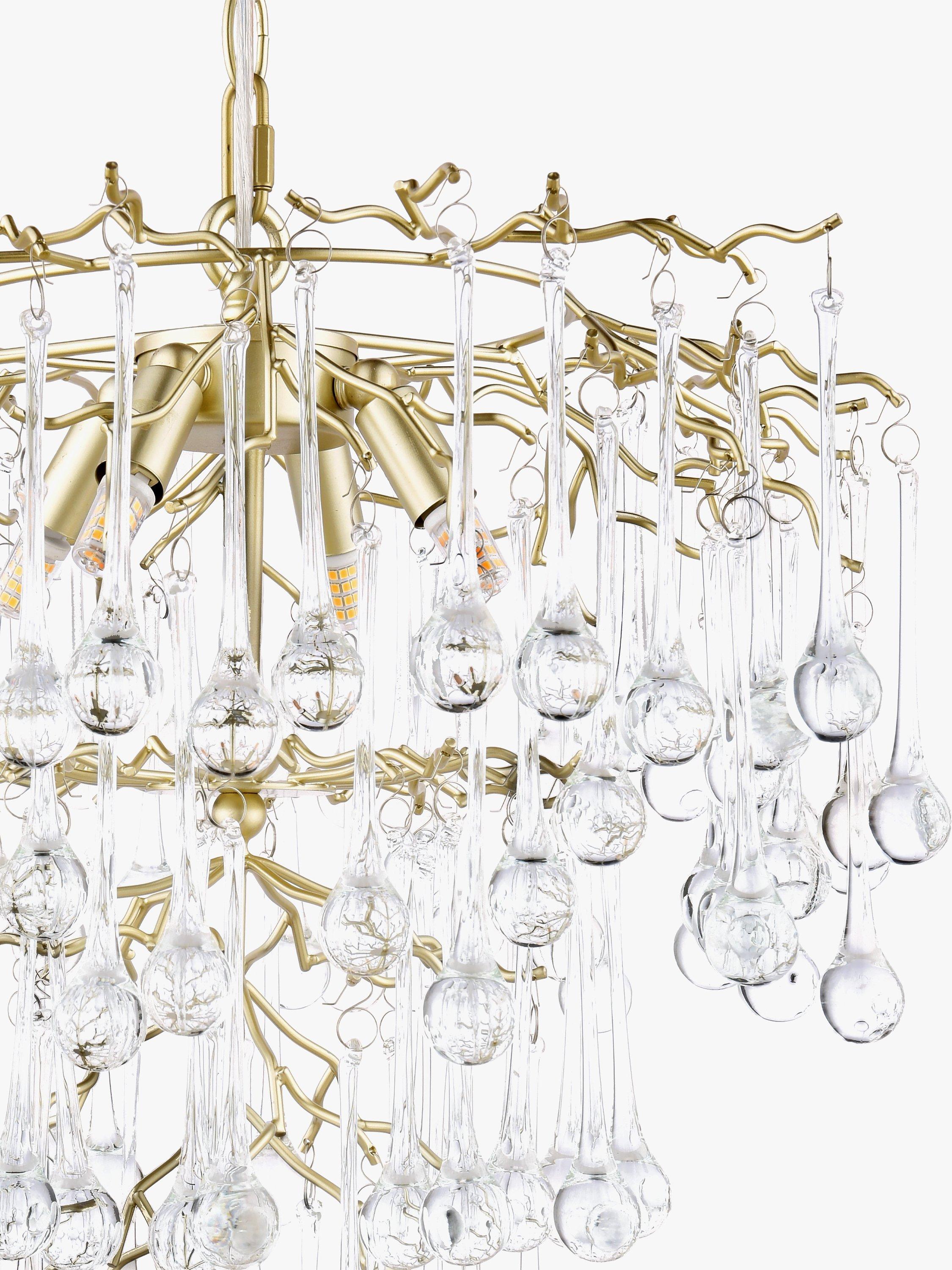 Laura Ashley Willow crystal chandelier champagne satin (British brand)