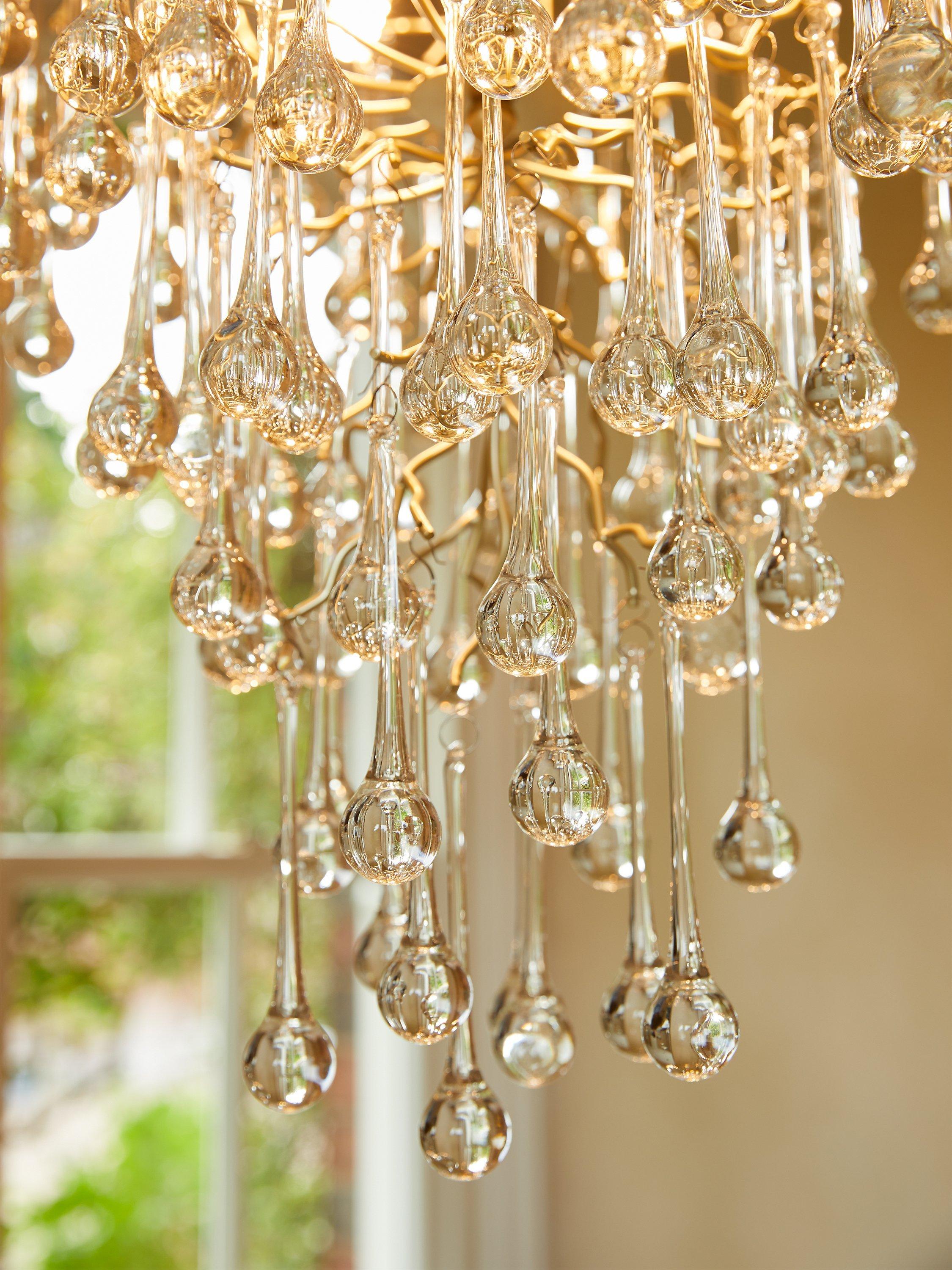 Laura Ashley Willow crystal chandelier champagne satin (British brand)