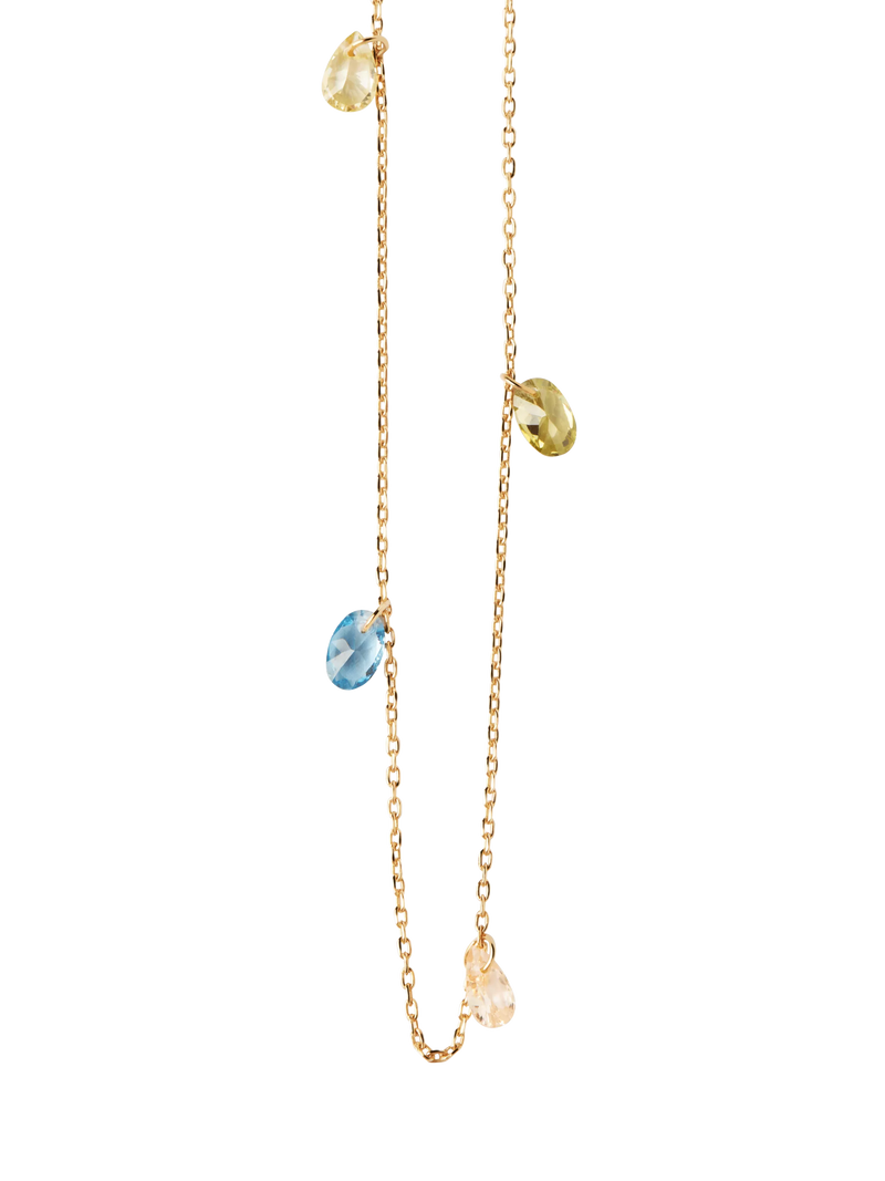 PDPAOLA Bloom Cubic Zirconia necklace 40-50cm, imported from the UK